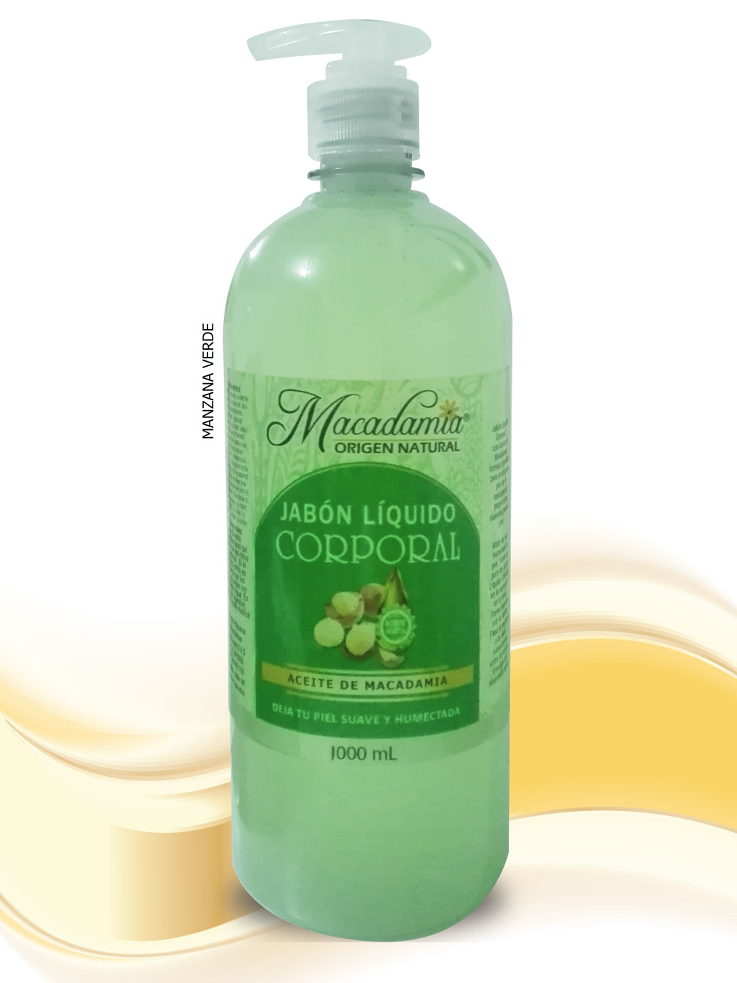 Jabón-Liquido Macadamia-x-1000ml--Manzana-Verde Macadamia Origen Natural