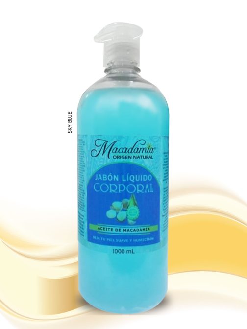 Jabón-Liquido con Aceite de Macadamia -x-1000ml--Sky Blu Macadamia Origen Natural
